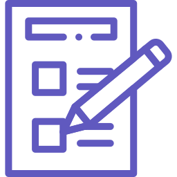 purple survey icon